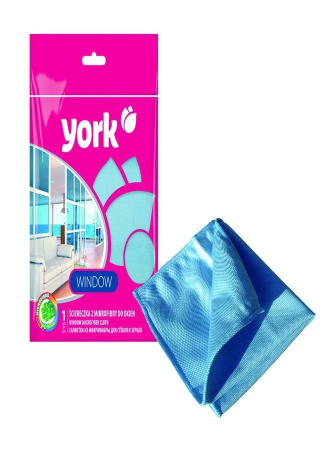 YORK Microfiber Cloth for Multipurpose ,Floor Cleaner, Kitchen, Silverware, Monitor & Window Polishing,Car Cleaning Absorbent Non-Scratch, Lint Free Blue Piece 1 (Size 30x30x0.5 CM) [026150] - Image 1
